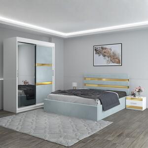 Dormitor Clio Lemon Cu Dulap Tapitat 160x200