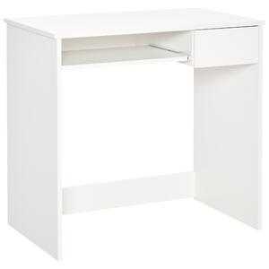 Homcom Birou PC Alb & Stejar 80×45×75 cm – Ideal Dormitor sau Acasa | Aosom Romania
