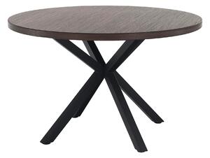 Masa MEDOR, stejar inchis/negru, 120x120x76 cm