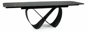 Masa extensibila INFINITY CERAMIC, negru, sticla securizata/ceramica