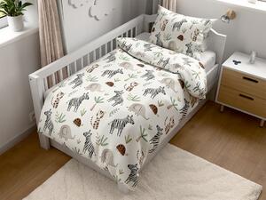 Lenjerie de pat pentru patut Renforce JUNGARI crem Dimensiune lenjerie de pat: 45 x 65 cm | 90 x 140 cm