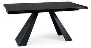 Masa extensibila SALVADORE CERAMIC, negru mat cu efect de marmura, sti