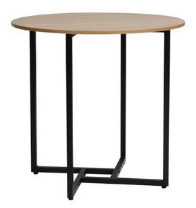 Masa ALTO II, stejar/negru, PAL laminat/metal, 80x80x76 cm