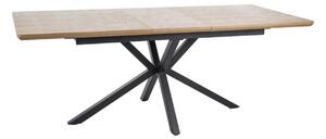 Masa extensibila LOGAN, stejar/negru, 160/200x90x76 cm
