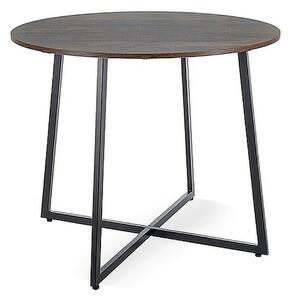 Masa LUNA, maro/negru, PAL laminat/metal, 90x90x76 cm