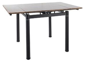 Masa extensibila GD082, nuc vintage/negru mat, 80/131x80x75 cm