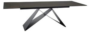 Masa extensibila WESTIN, maro/negru, sticla/ceramica/metal, 160/240x90