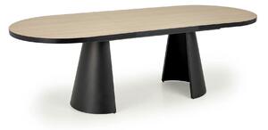 Masa extensibila GIACOMO, stejar/negru, 180/240x100x76 cm