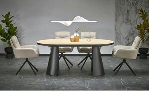 Masa extensibila GIACOMO, stejar/negru, 180/240x100x76 cm