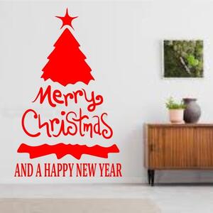Sticker decorativ Brad Merry Christmas