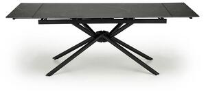 Masa blat ceramica/metal VITORINO, negru, 160/220x90x75 cm