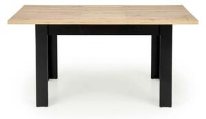 Masa extensibila BAGIO, stejar/negru, PAL laminat, 120/160x80x77 cm