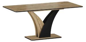 Masa extensibila VENTO, stejar artisan/negru, PAL, 120-160x68x76 cm