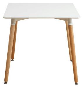 Masa DIDIER 4, alb/stejar, 70x70x74 cm