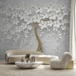 Tapet Un copac cu flori mici, Fototapet 3D, Fototapet 3D Flori, u37065d1 : Uwalls.ro