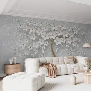 Tapet Un copac cu flori mici, Fototapet 3D, Fototapet 3D Flori, u37065d3 : Uwalls.ro