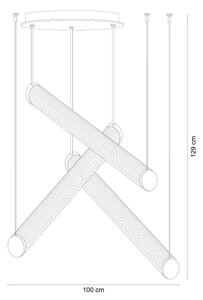 Zuma Line 1238 - Lustră suspendată LED dimabilă pe cablu COMO LED/64W/230V 2700-6500K, neagră, cu telecomandă