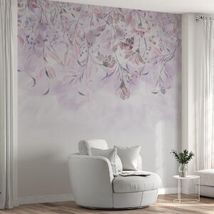 Tapet Flori delicate în culori mov, Fototapet Flori, w00072 : Uwalls.ro