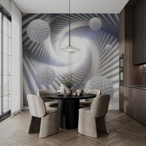 Tapet tunel 3D și sfere, Fototapet 3D, u03120d1 : Uwalls.ro