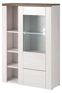 Vitrină Larita Typ 44 (sibiu larche + Stejar sonoma trufă). Promo -20%. 1030517