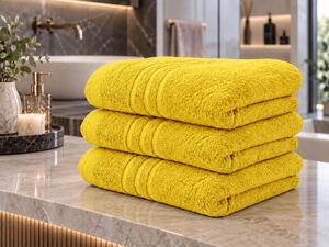 Prosop CONFORT 70 x 140 cm galben, 100% bumbac