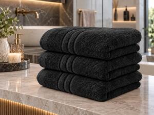 Prosop Comfort Maxi 100x180 cm negru, 100% bumbac