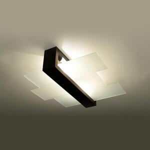 Sollux Lighting Feniks lampă de tavan 2x60 W lemn-maro SL.0074