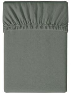 Cearsaf jersey verde inchis 180 x 200 cm