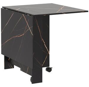 HOMCOM Masă Pliabil Multifuncțional Con Roți E 2 Extensii In Lemn 120x80x73cm | Aosom Romania
