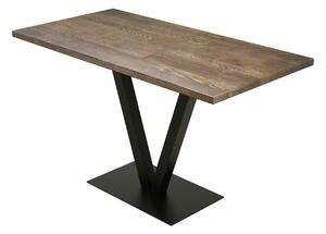 Masa SUN, nuc/negru, lemn de pin/metal, 125x66x77 cm