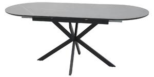 Masa extensibila GASTON, gri mat cu efect de marmura, ceramica/metal