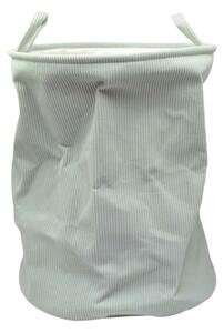 Coș de rufe pliabil, textil, rotund, 38x38x50 cm, culoare gri deschis