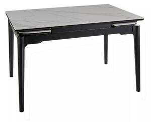 Masa extensibila SENTO, alb cu efect de marmura, ceramica/lemn, 120/18