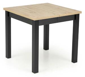 Masa extensibila QUBIK, stejar artisan/negru, PAL laminat, 80/200x80x7