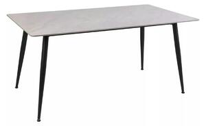 Masa RION, gri cu efect de marmura, ceramica/metal, 160x90x76 cm