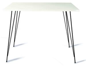 Masa 801CMY2936, alb/negru, PAL melaminat/metal, 90x90x75 cm