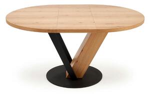 Masa extensibila FANIS, stejar/negru, 120/160x120x78 cm
