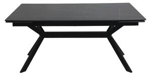 Masa extensibila IMPERIA, negru mat cu efect de marmura, ceramica/meta