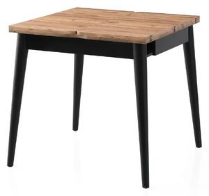 Masa extensibila TOTEM 3043, stejar/negru, PAL melaminat, 80/160x80x75