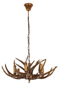 BRILAGI - Lustru pe lanț DEER 6xE14/10W/230V diam. 70 cm, cu coarne