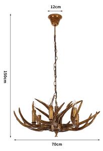 BRILAGI - Lustru pe lanț DEER 6xE14/10W/230V diam. 70 cm, cu coarne