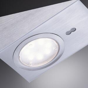 JUST LIGHT. GmbH Lampă cu LED sub dulap Theo, pătrată, set de 3, Metalic, Bucătărie, Plastic, Modern