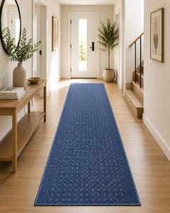 Traversa Antiderapanta, Stanford Albastru , Latime 80 cm, Diverse Lungimi