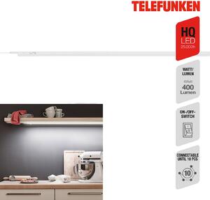 Telefunken LED sub dulap cu lumină Hephaistos, alb, lungime 117 cm, Alb, Bucătărie, Plastic