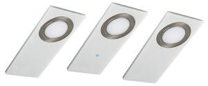 Evotec Pano lampă mobilier LED plată, set de 3, albă, reglabil, Alb, Bucătărie, Metal, Modern
