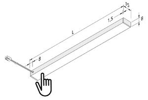 Hera Lumină cu LED sub dulap Top-Stick FMT, 3.000K, 60cm, reglabil, Metalic, Camera de zi / sufragerie, Metal, Modern