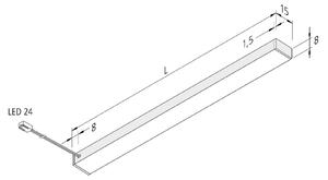 Hera Lumină cu LED sub dulap Top-Stick FMK, 3.000K, 60cm, reglabil, Metalic, Camera de zi / sufragerie, Metal, Modern