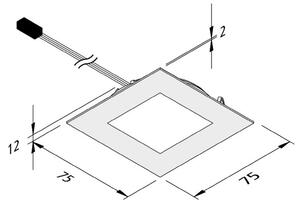 Hera Lampă LED mobilier înc. Dynamic FAQ 68 oțel 3W CCT, Metalic, Camera de zi / sufragerie, Plastic, Modern, Montarea mobilierului