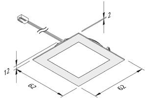 Hera Lampă LED mobilă încas FAQ 58 oțel set 5x 3W 3000K, reglabil, Metalic, Camera de zi / sufragerie, Plastic, Modern, Montarea mobilierului