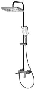 Aqualine Aqualine, coloană de duș FLERY cu baterie cu pârghie, braț rotativ, grafit, FY690GM